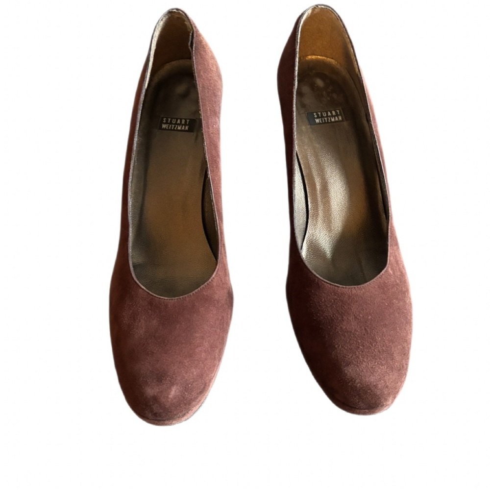 Stuart Weitzman Chocolate Suede Pumps – Size 8B No Box